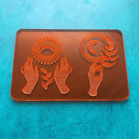 Mystical Dreams Deco Disc stamps texture polymer clay art jewelry mixed-media