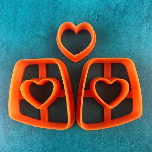 Heart’s Desire Earring Valentine's Day donut polymer clay earrings cutter set