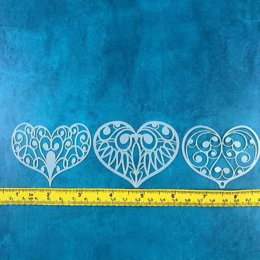 Intimacy Valentines Day Mylar Stencil texture sheets for polymer clay earrings art jewelry mixed media