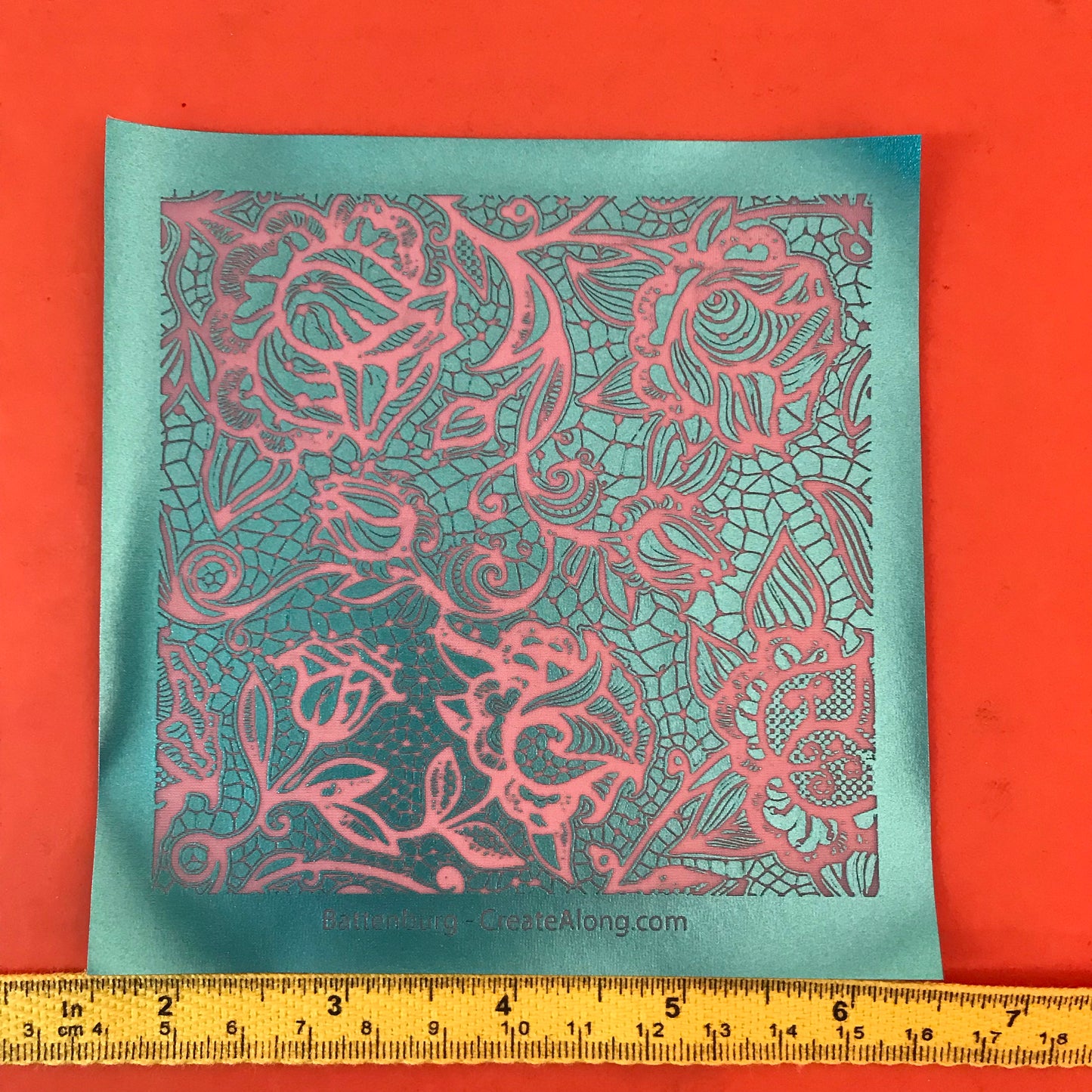 Battenburg Lace Valentines Silkscreen Stencil Crafting, Polymer Clay, Art Jewelry, and Mixed Media