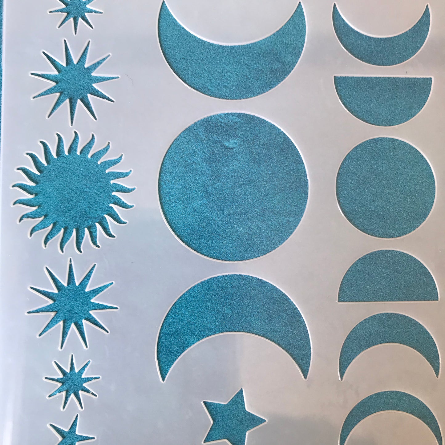 Just A Phase Mylar Stencil texture sheet for polymer clay earrings art jewelry mixed media