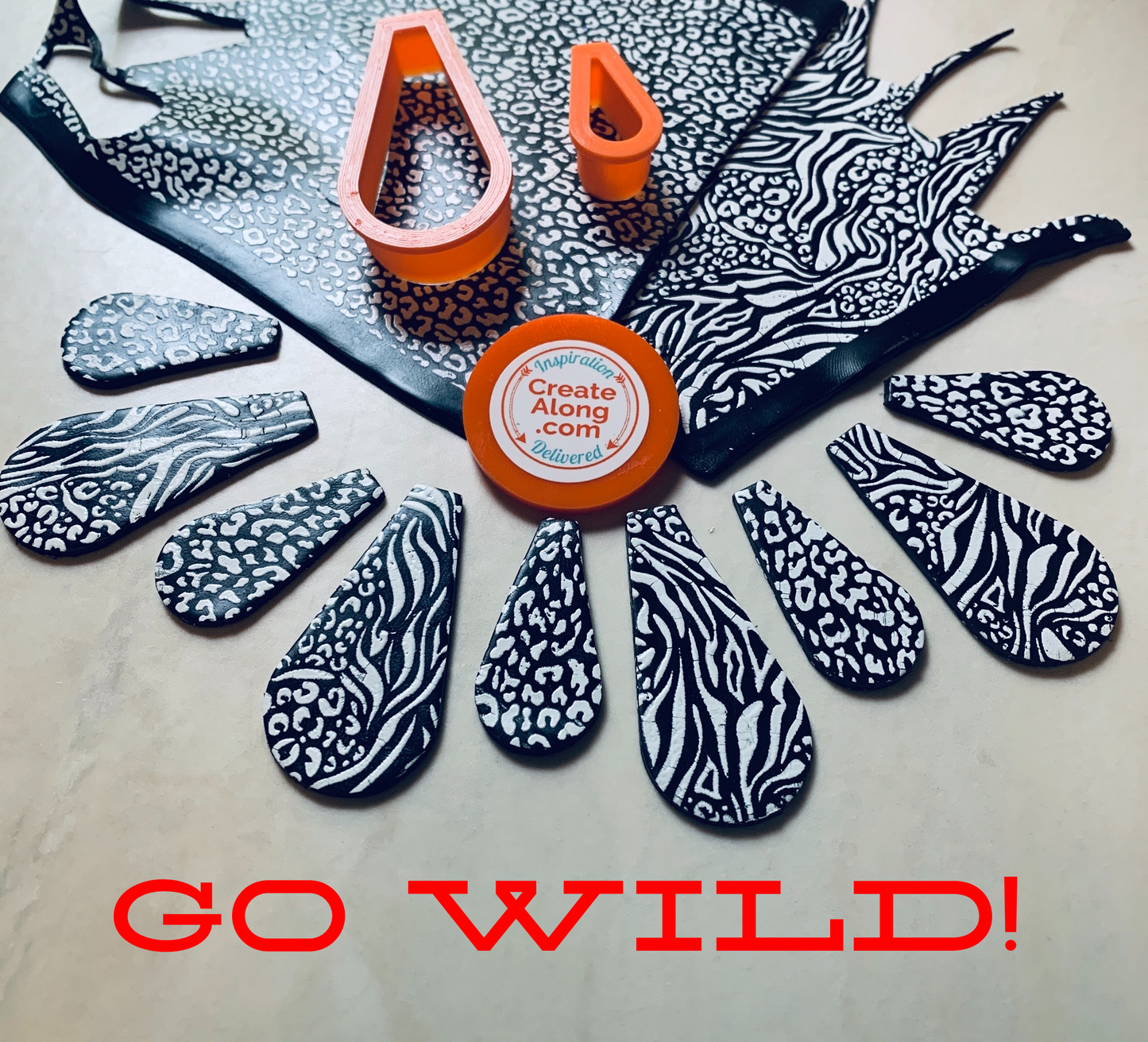 Silk Screen Animalistic Zebra and Leopard Print Stencil For Polymer Clay - Polymer Clay TV tutorial and supplies