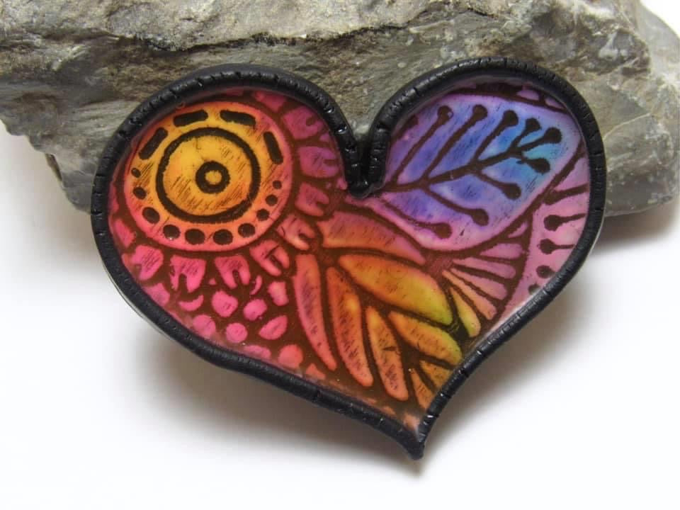 Floral Fantasia modern flowers Texture Mat Silicone rubber Stamp for polymer clay paper Gelli plate and resin