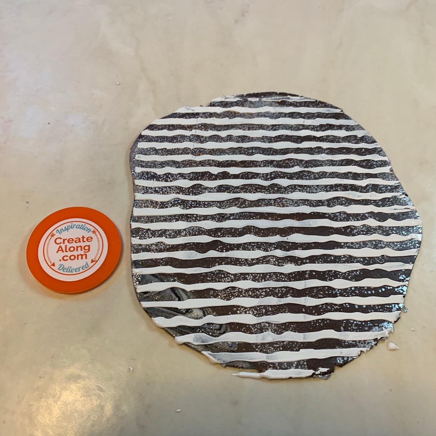 Ripped design Mylar Stencil great for Polymer Clay Art Jewelry Mixed Media