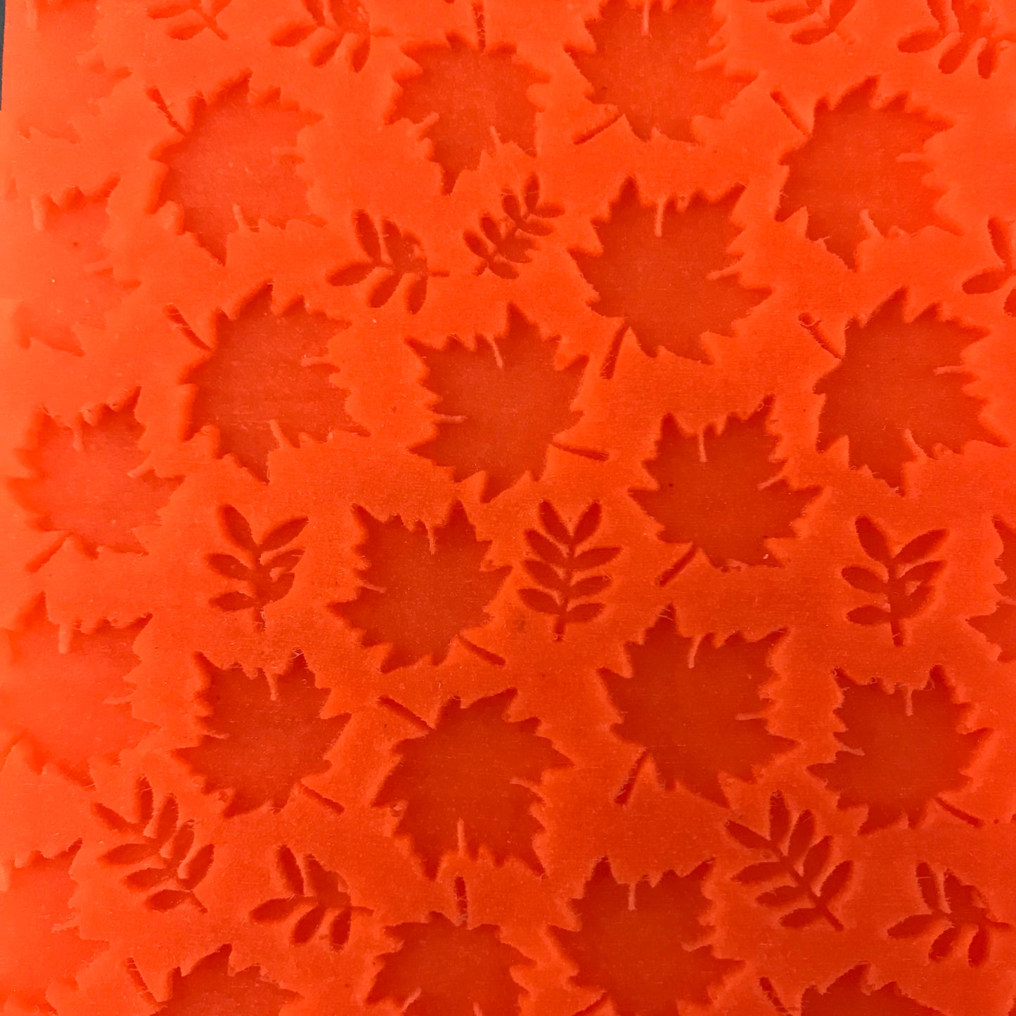 Texture Sheet Fairy Leaves maple botanical for polymer clay and mixed media stamping