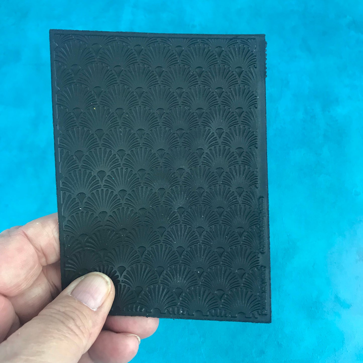 Plumes of Light Rubber Stamp Texture Sheet Mat for polymer clay metal clay mixed media art