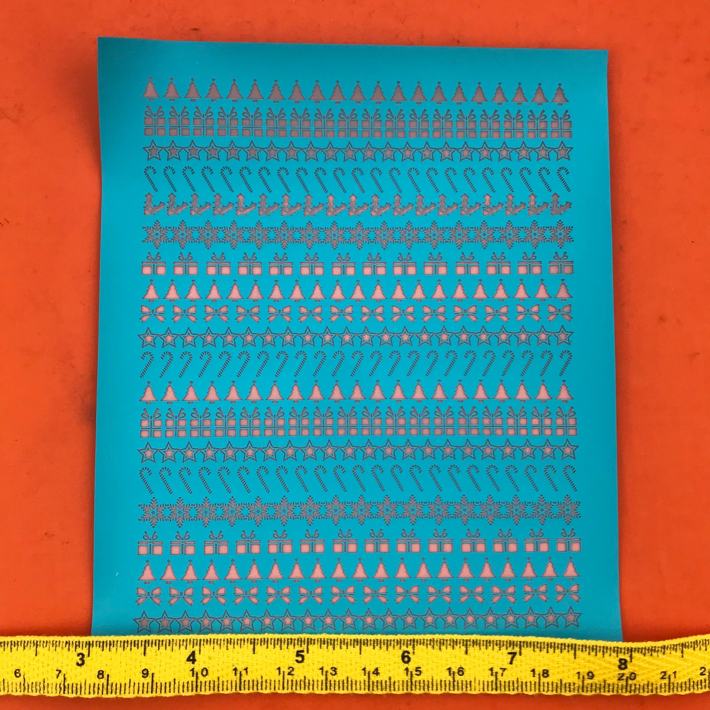 12 Days of Christmas Holiday Christmas trees plants Silk Screen Stencil for Polymer Clay, Art Jewelry, Mixed Media