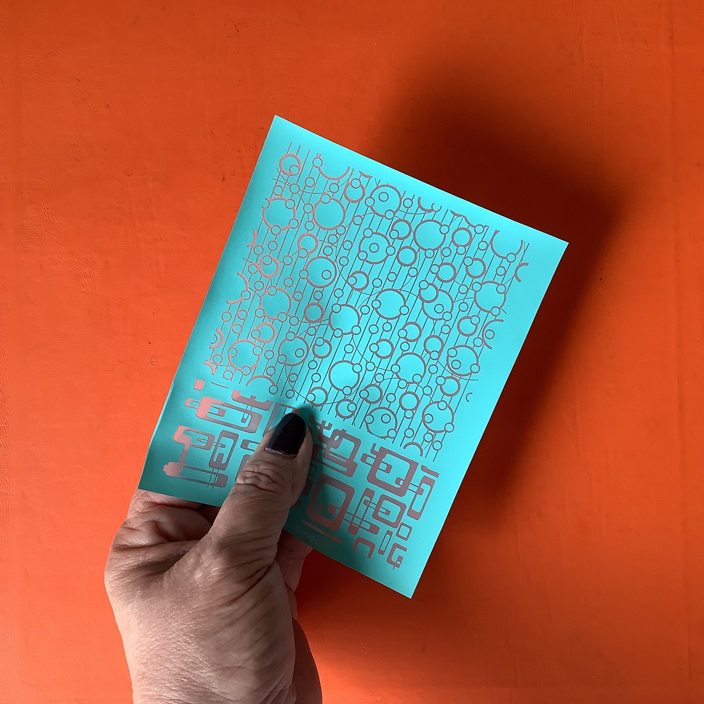 Syn’s #8 Mid Century Mod circles Square geometric Silkscreen For Crafting Polymer Clay + Mixed Media