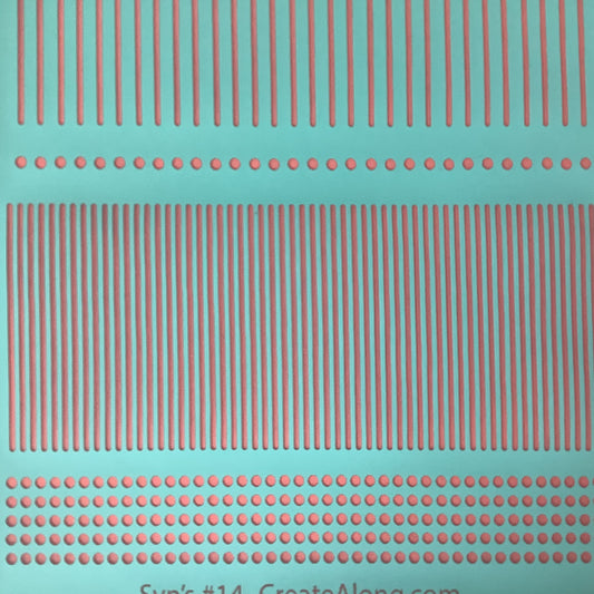 Syn’s #14 Stripes and Dots Geometric Silkscreen For Crafting Polymer Clay + Mixed Media