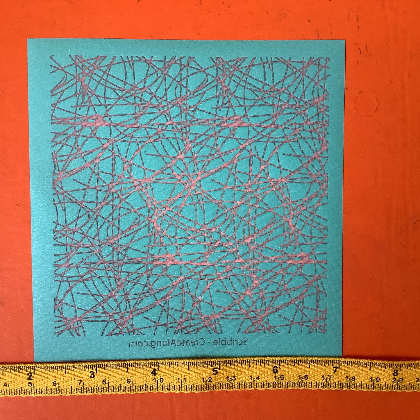 Scribbles scribble on clay Silkscreen for Polymer Clay and Mixed Media