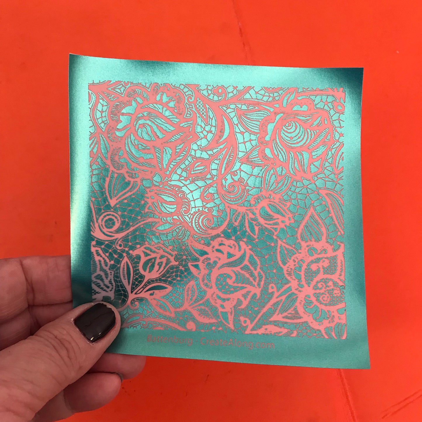 Battenburg Lace Valentines Silkscreen Stencil Crafting, Polymer Clay, Art Jewelry, and Mixed Media