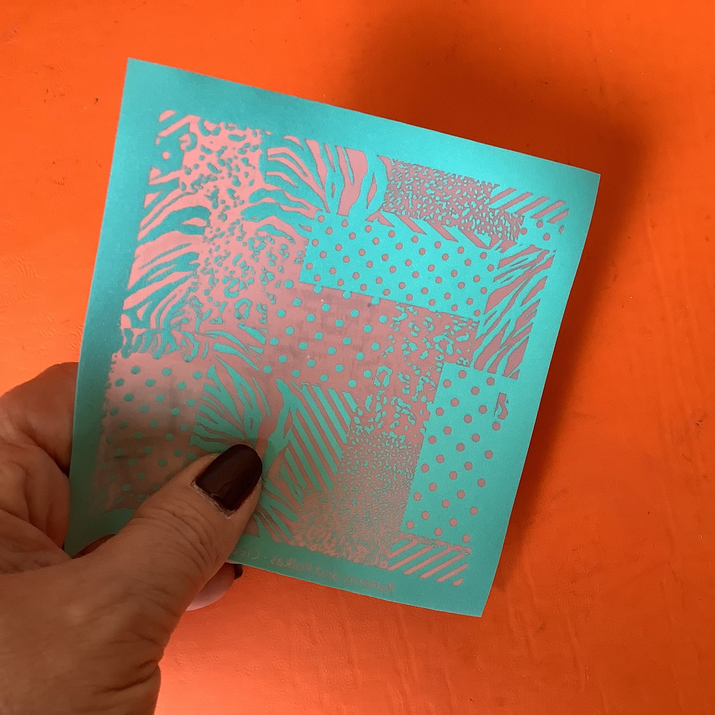 Patterns and Polkas Animal print Silkscreen for Polymer Clay and Mixed Media