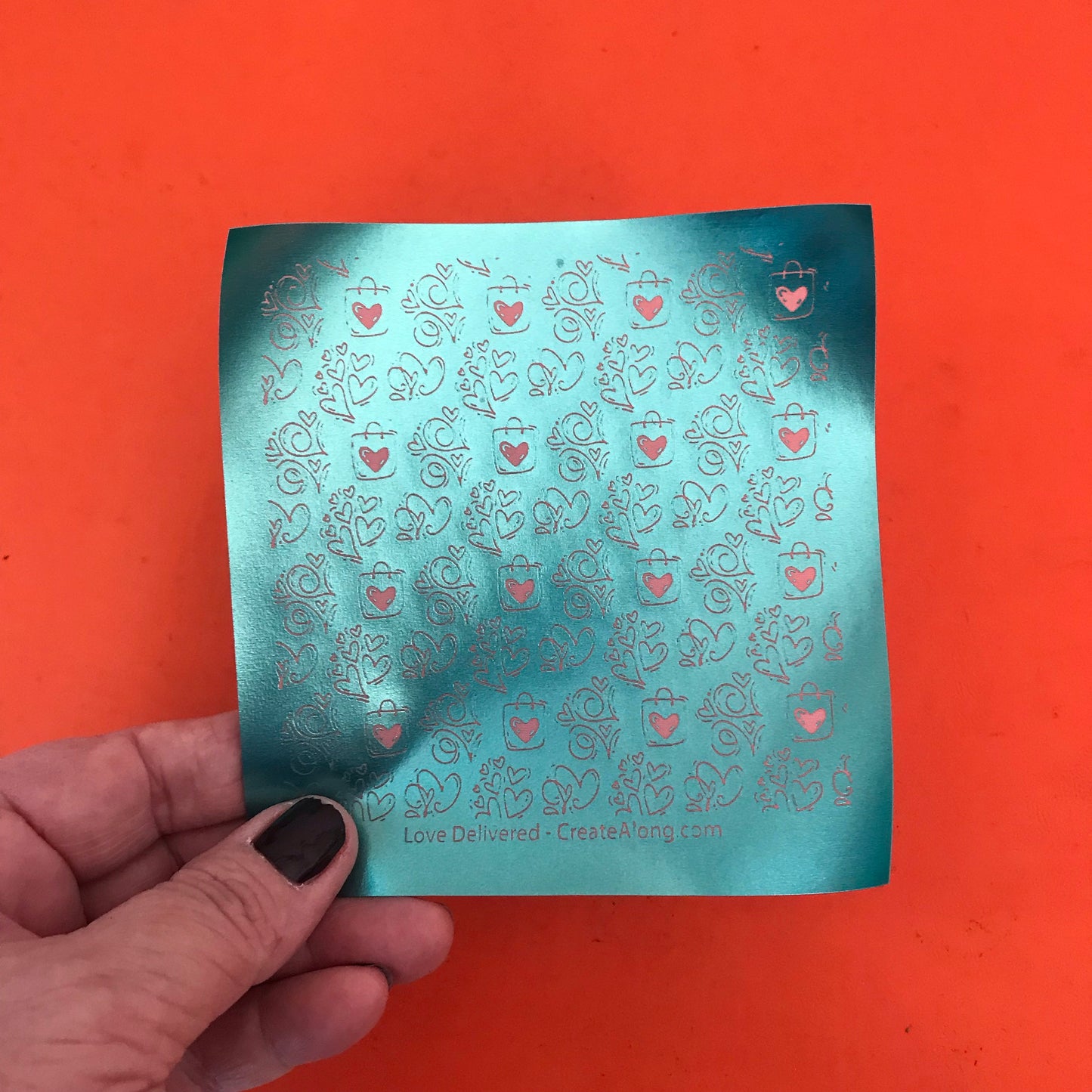 Love Delivered Heart Valentines Day Silkscreen Stencil Crafting, Polymer Clay, Art Jewelry, and Mixed Media