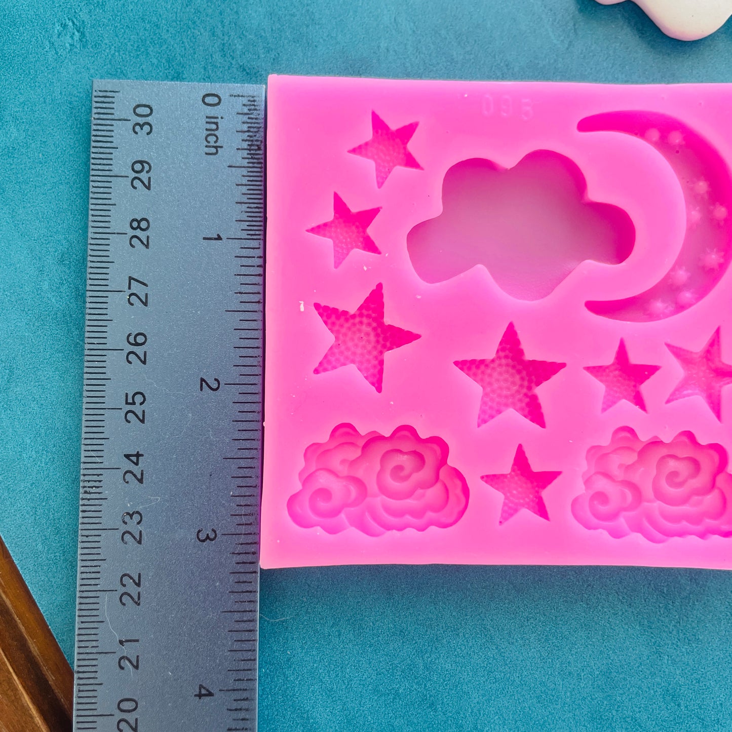 Fantastic Sky polymer clay resin mold with stars moon and clouds