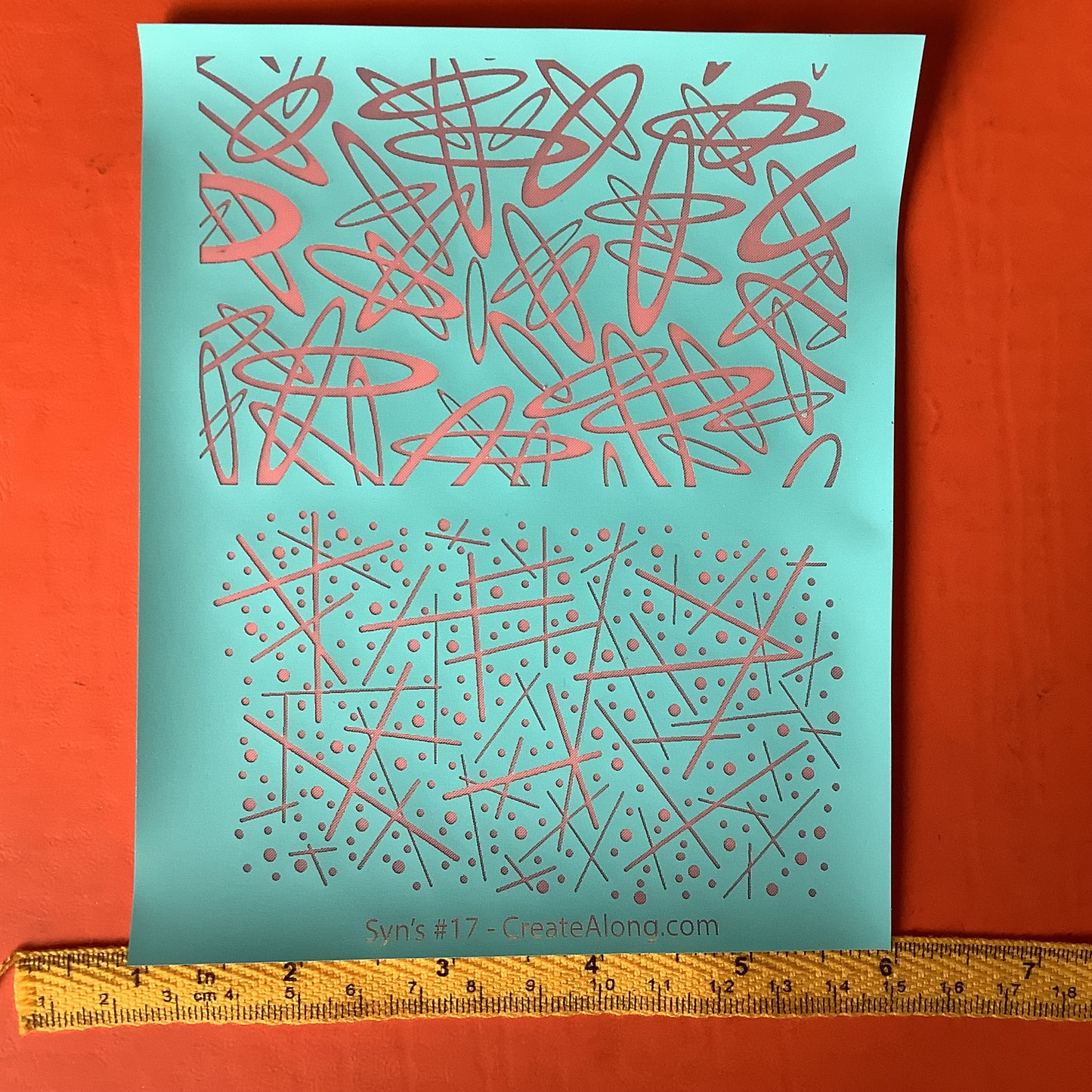 Syn’s #17 Mod Mid Century 50's Ovals Silkscreen For Crafting Polymer Clay + Mixed Media