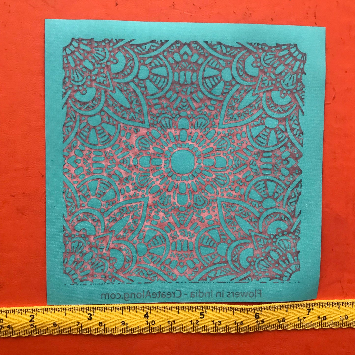 Flowers in India Silkscreen for Polymer Clay and Mixed Media