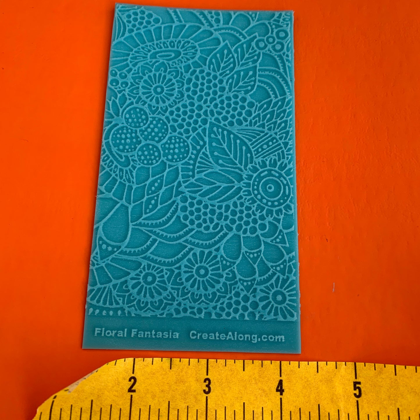 Floral Fantasia modern flowers Texture Mat Silicone rubber Stamp for polymer clay paper Gelli plate and resin