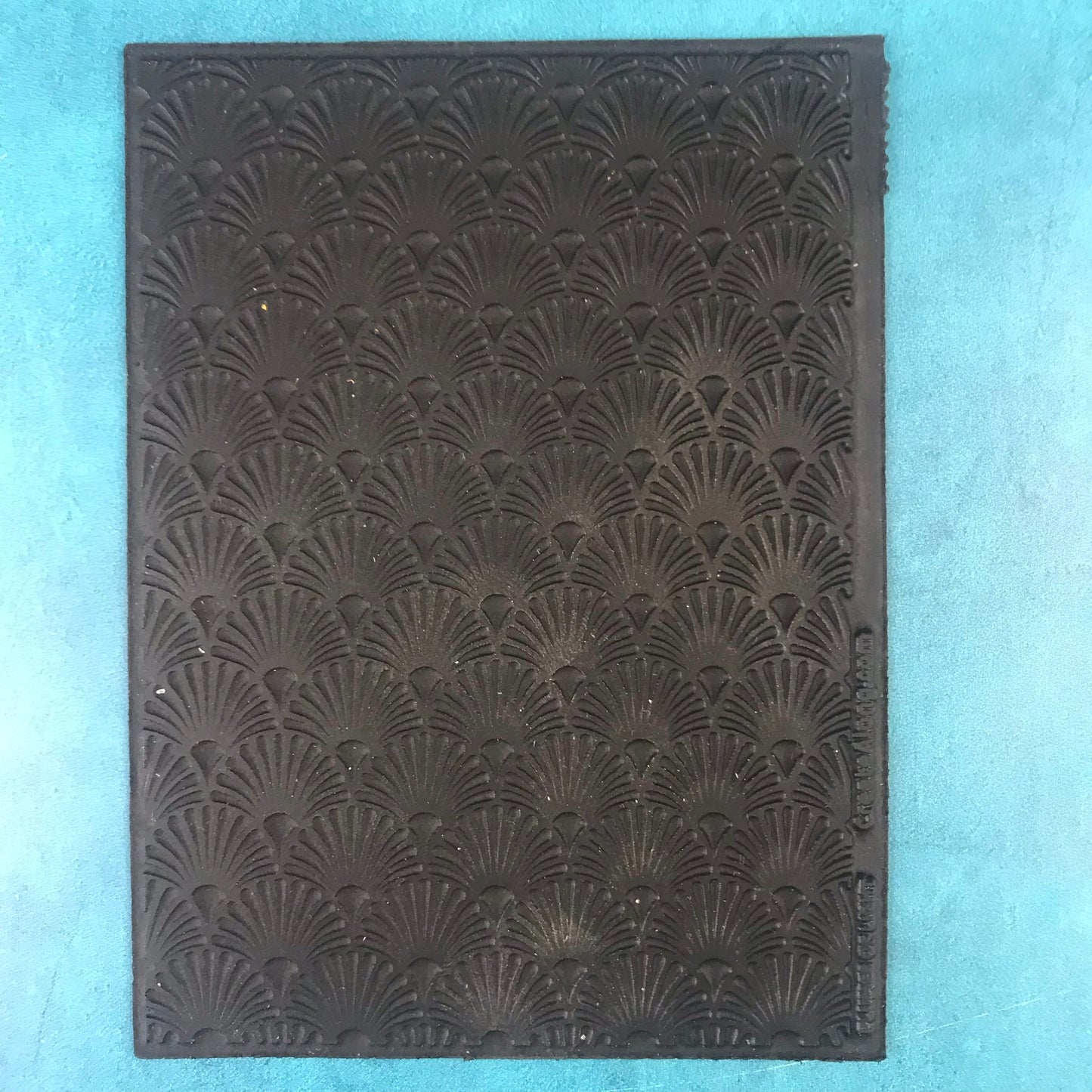 Plumes of Light Rubber Stamp Texture Sheet Mat for polymer clay metal clay mixed media art