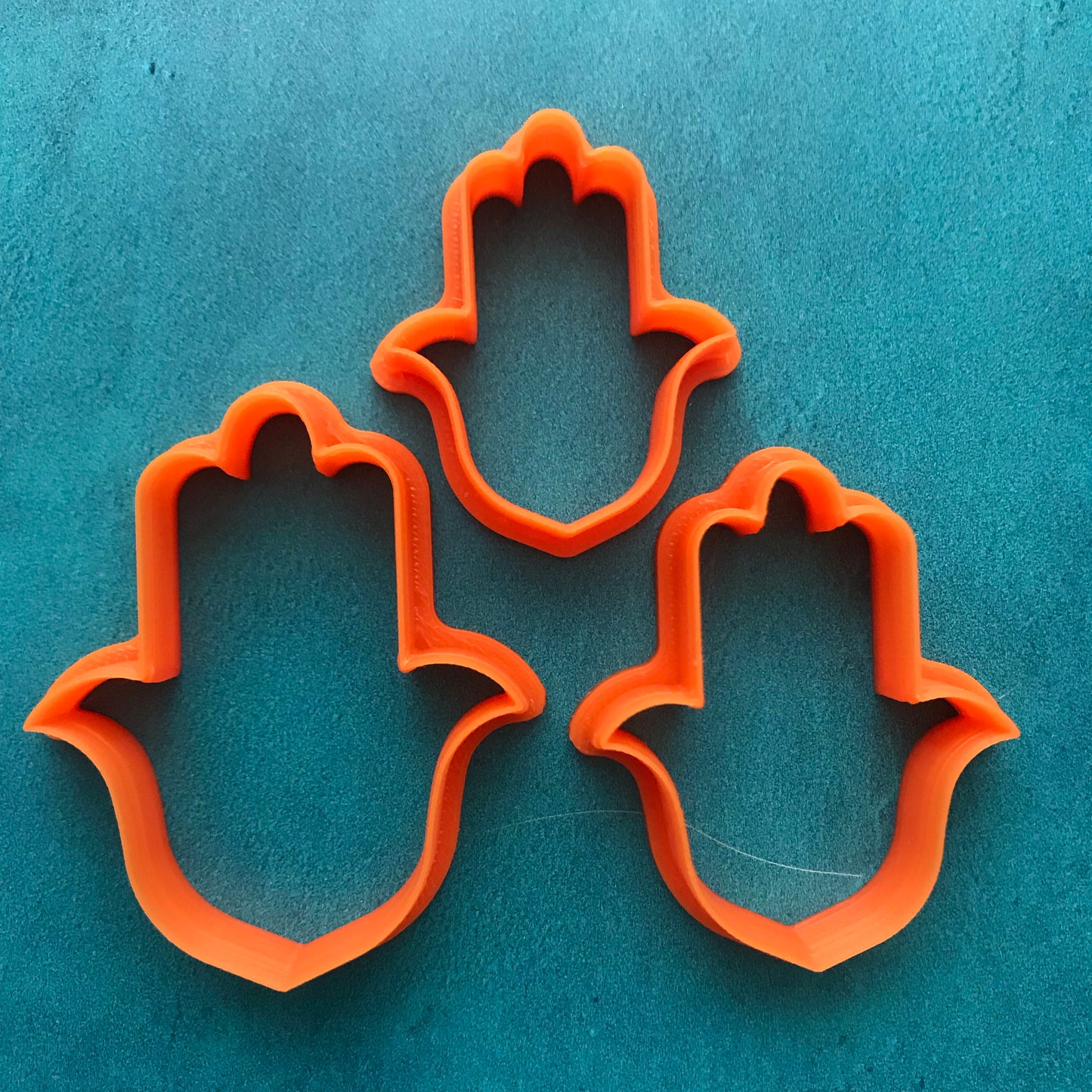 Pointed Hamsa Hand of Fatima polymer clay cutter set for earrings jewelry and more