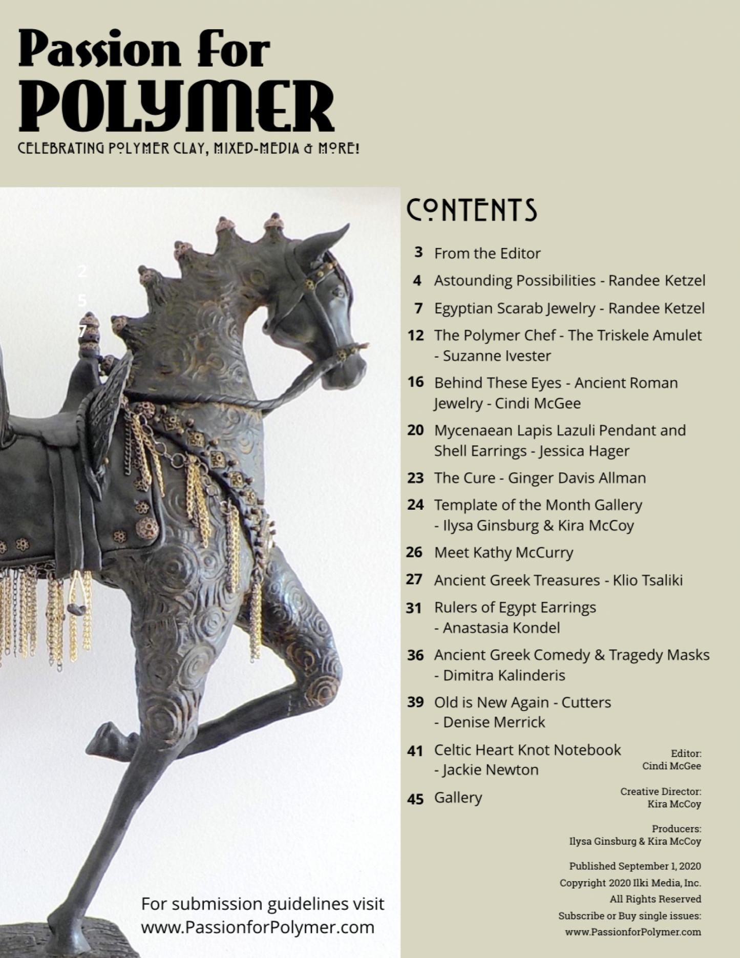 Egyptian Jewelry Passion for Polymer Clay DIGITAL magazine project book Sept 2020 Around the World