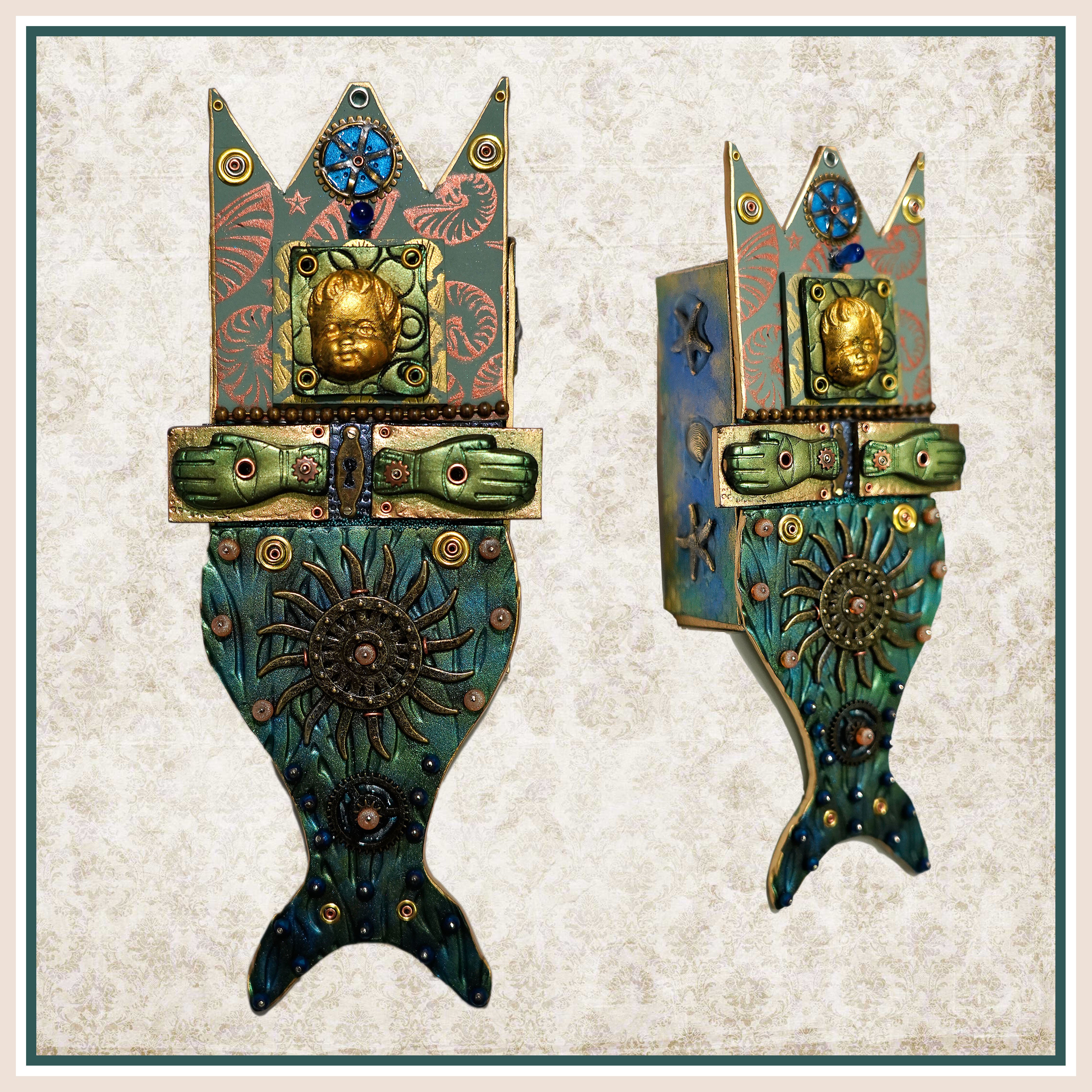 Mixed-Media Mermaid Shrine - By the Sea Create Along Box Project