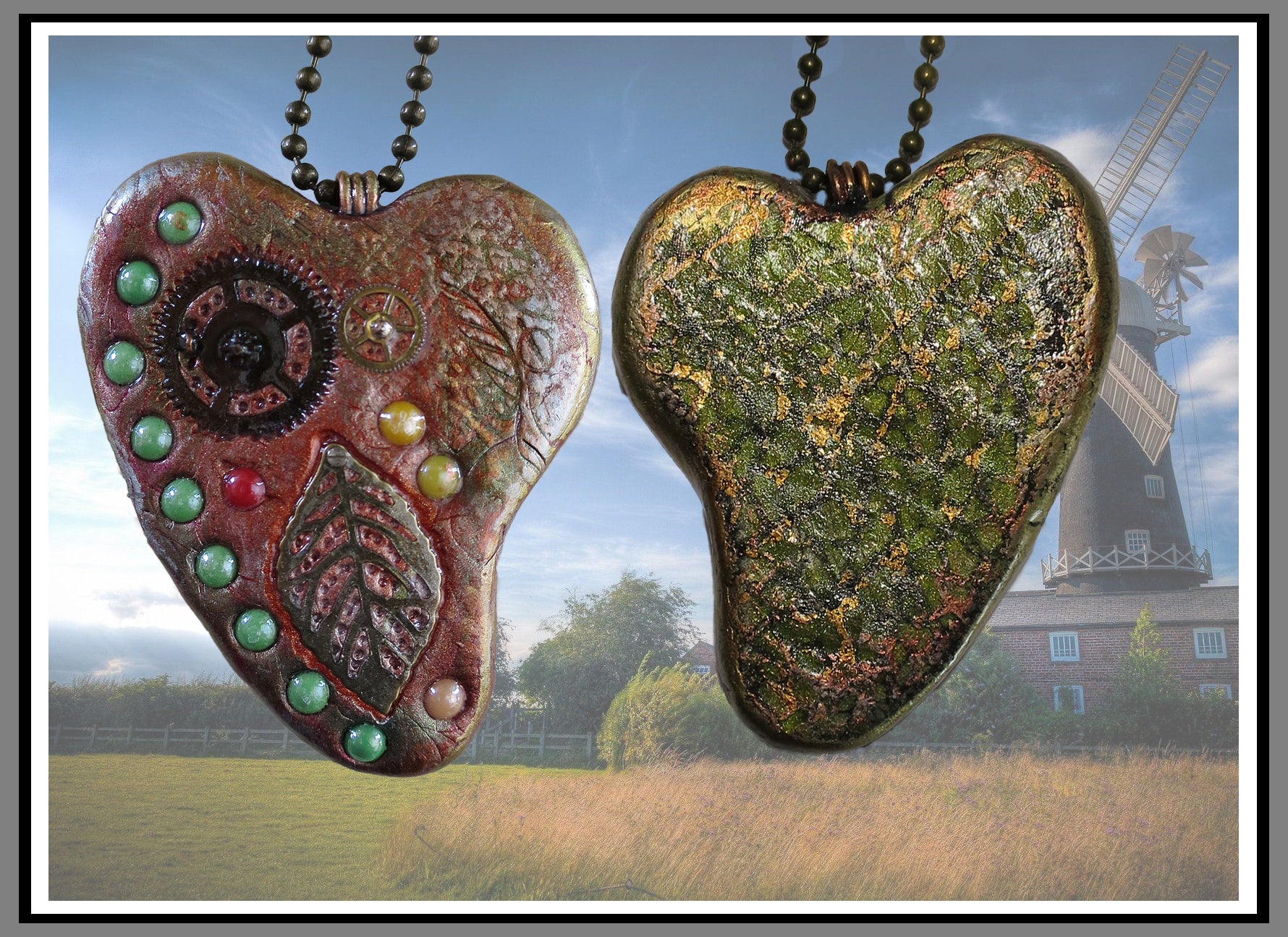 Autumn Steampunk Heart Pendant - Create Along Box Project