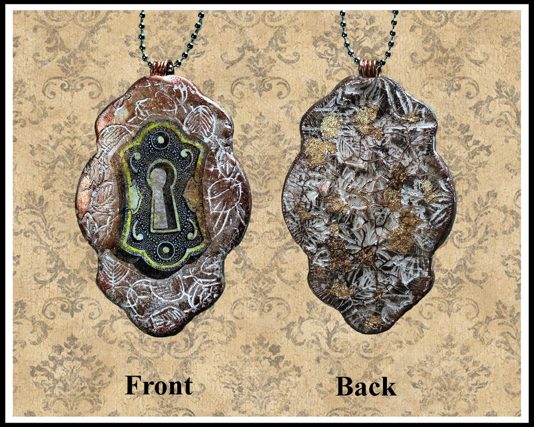 Vintage Grunge Keyhole Pendant - Create Along Box