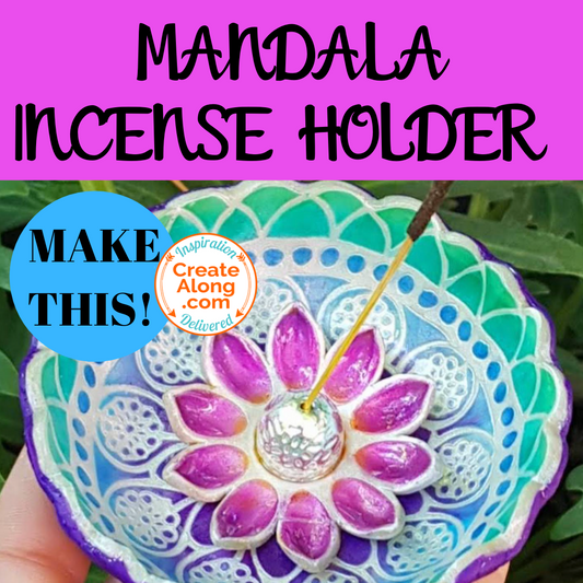 Make Gorgeous Colorful Mandala Incense Holders with Polymer Clay