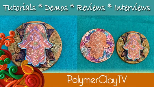 Polymer Clay Crackle Ink and Metallics Veneer