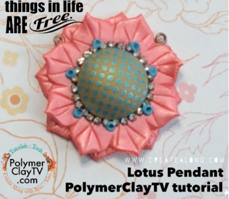 How to create your own multipetal lotus flower pendant with polymer clay