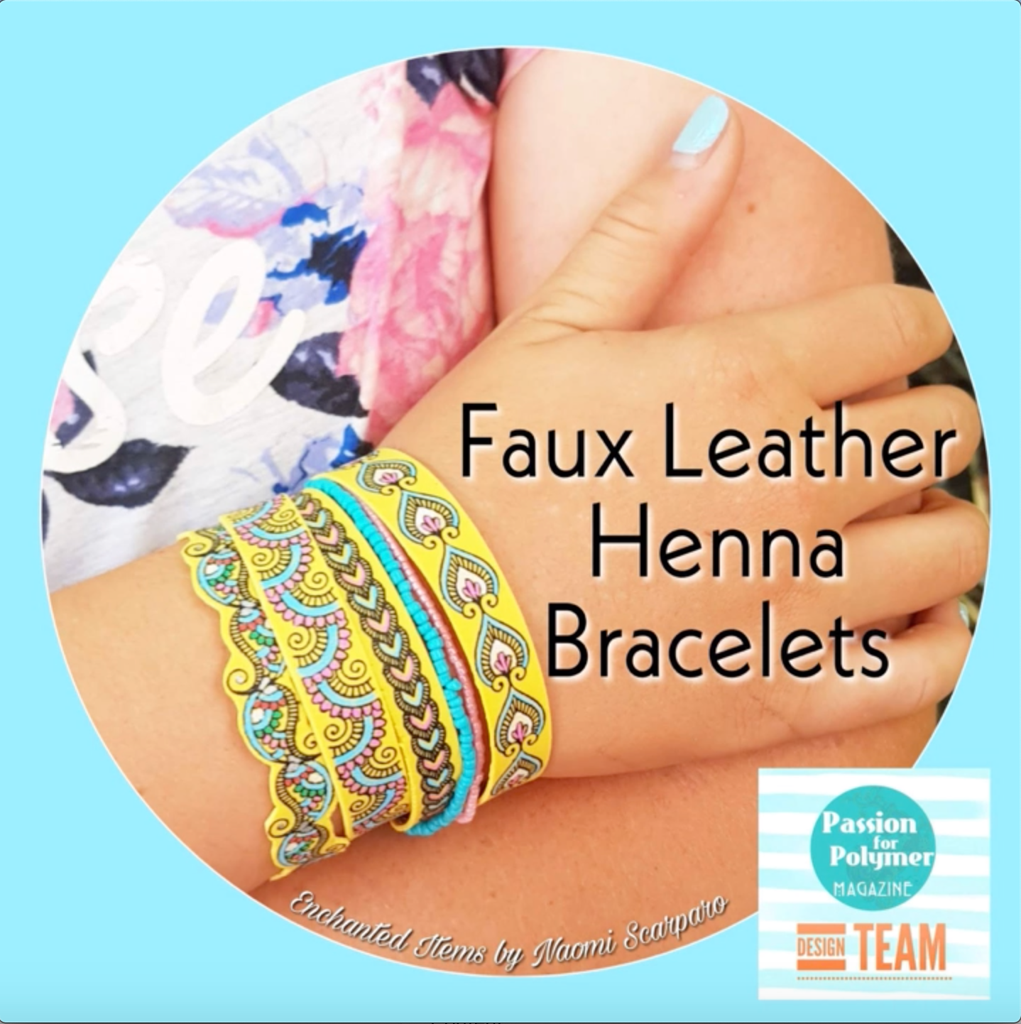Faux Leather Henna Polymer Clay Bracelets Tutorial