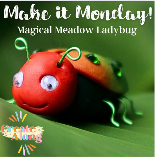 Make this Super Cute Magical Meadow Ladybug with Polymer Clay - New Tutorial!