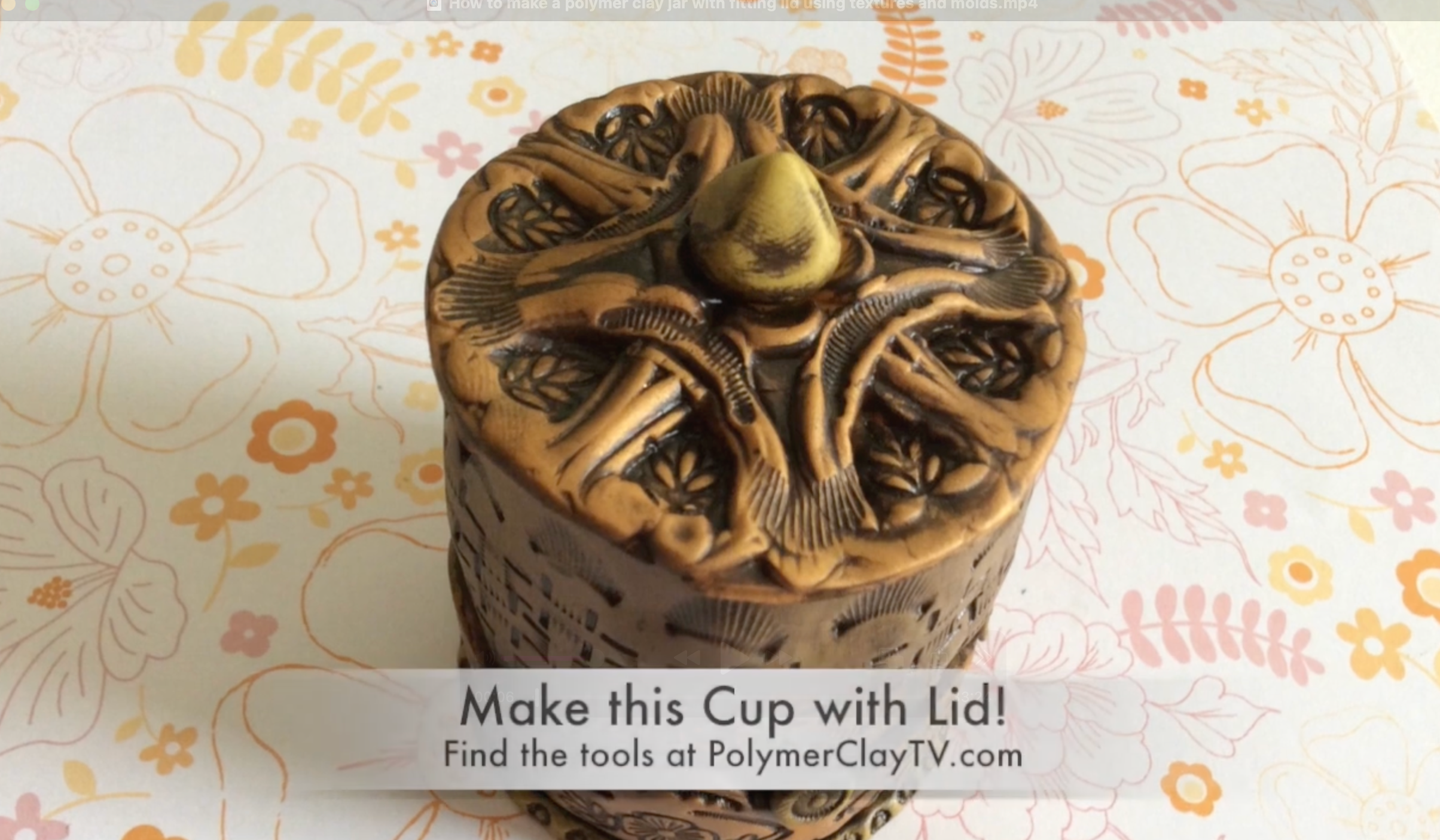 How-to Create a jar with a fitted lid from polymer clay idea tutorial