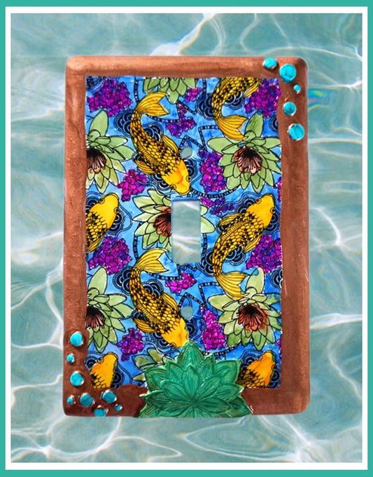 Koi Switchplate Cover - Japanese Influence Create Along Box