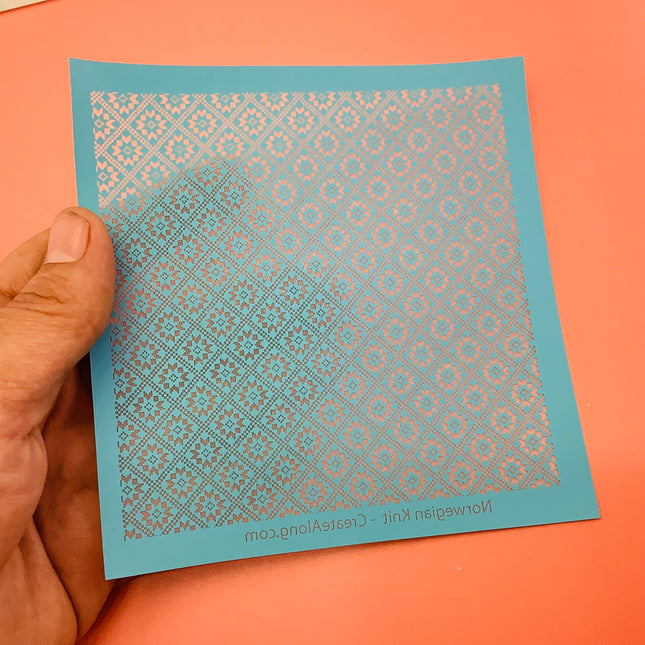 Norwegian Knit Silkscreen for Polymer Clay and Mixed Media Christmas - Create Along 