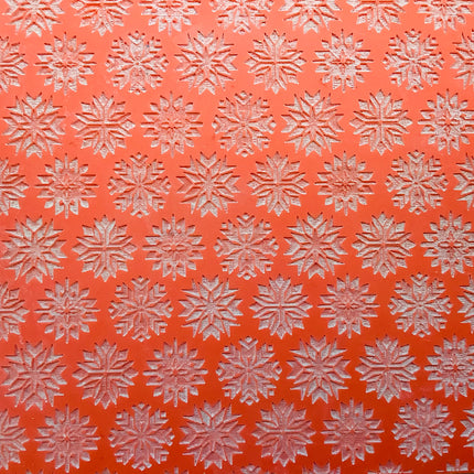 Norwegian Snowflake Nordic Star Quilt Boho Rubber Stamp Texture Sheet Mat - Create Along 