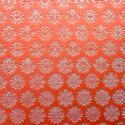 Norwegian Snowflake Nordic Star Quilt Boho Rubber Stamp Texture Sheet Mat - Create Along 