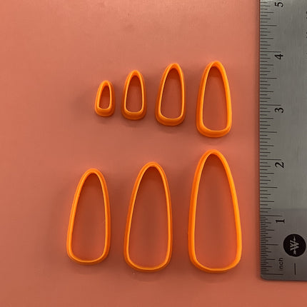 Broad Drop basics polymer clay cutter set of 7 collar - Create Along 