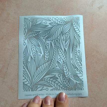 Silkscreen Stencil Leaves and Berries