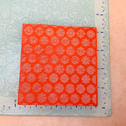 Norwegian Snowflake Nordic Star Quilt Boho Rubber Stamp Texture Sheet Mat - Create Along 