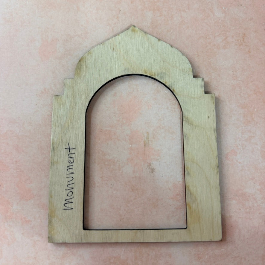 Wood Shrine Niche for mixed media polymer clay