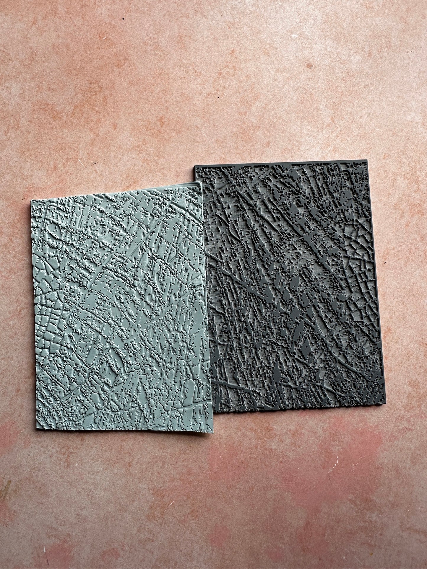 Tree Rings Wood Grain polymer clay rubber stamp texture - Create Along 