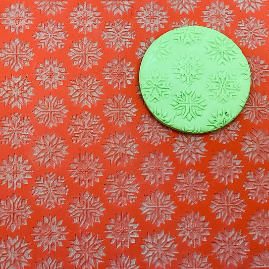 Norwegian Snowflake Nordic Star Quilt Boho Rubber Stamp Texture Sheet Mat