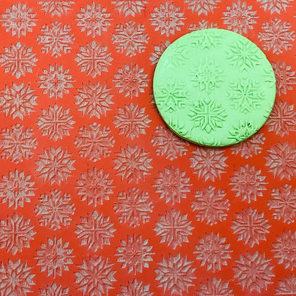 Norwegian Snowflake Nordic Star Quilt Boho Rubber Stamp Texture Sheet Mat - Create Along 