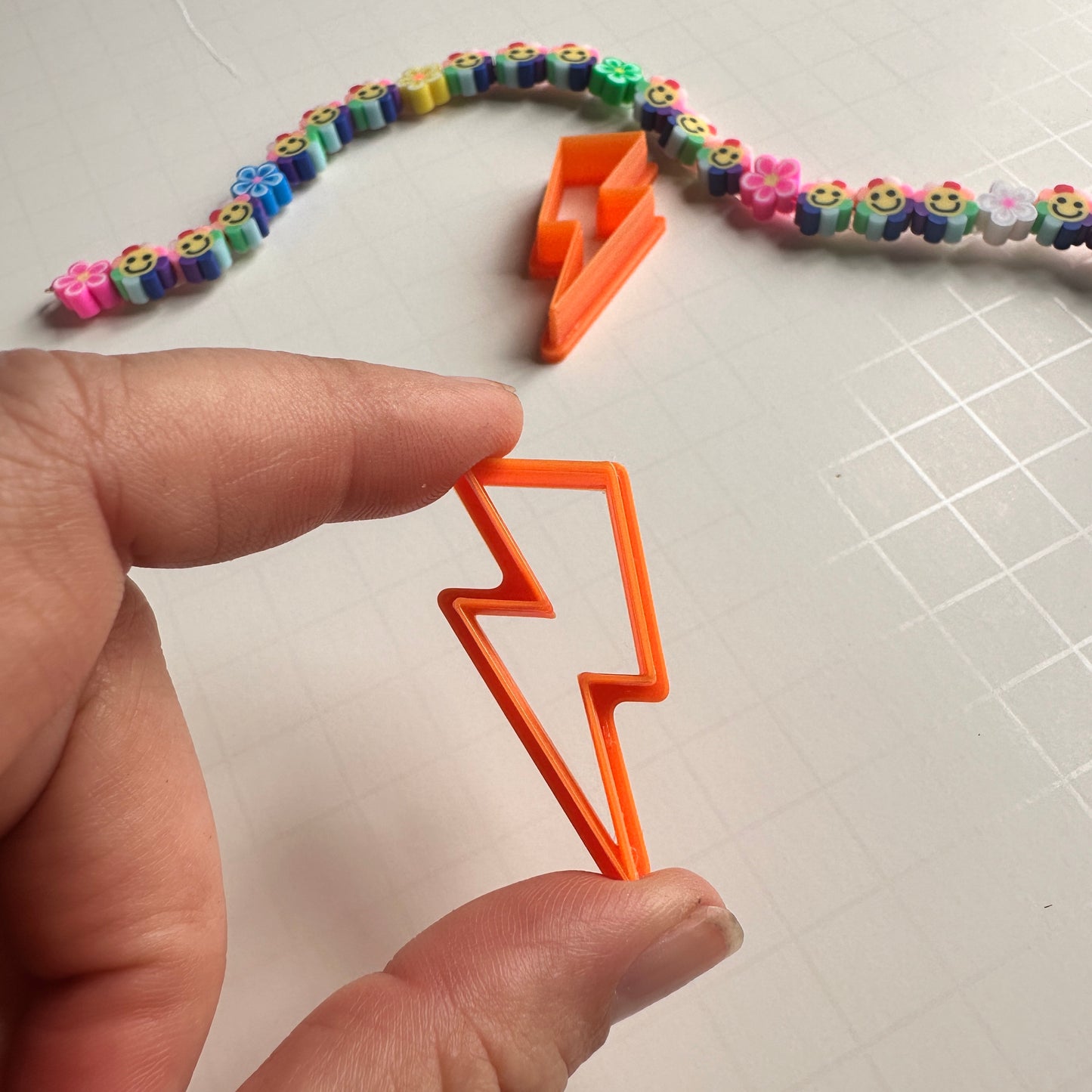 Stormy Nights – Mirrored Lightning Bolt Cutter Set | Polymer Clay Earrings & Jewelry