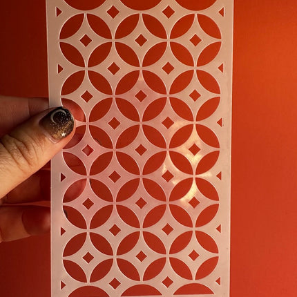 Illuminate polymer clay crafting mylar stencil texture sheet - Create Along 