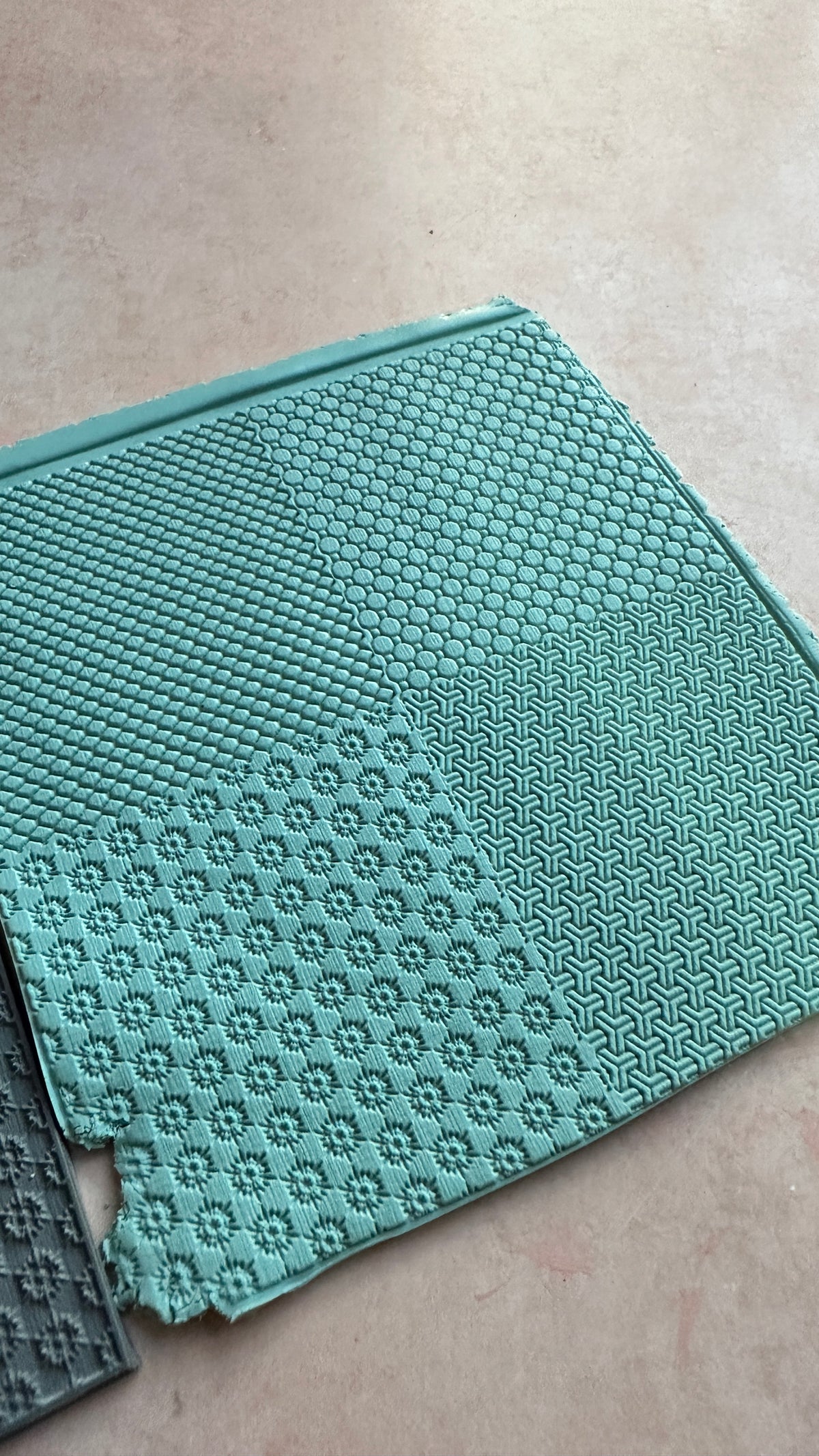Mini Netting Polymer Clay Rubber Texture Stamp - Create Along 
