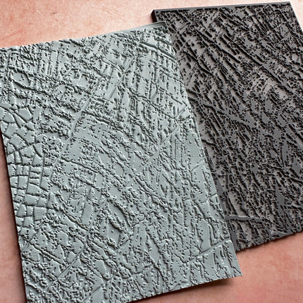 Tree Rings Wood Grain polymer clay rubber stamp texture - Create Along 