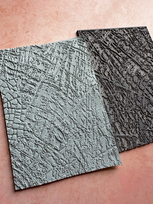 Tree Rings Wood Grain polymer clay rubber stamp texture - Create Along 