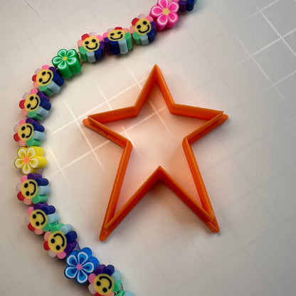 Superstar Retro Star Cutter | 80s Rockstar-Inspired Polymer Clay Cutter Earrings Keychains & Pendants - Create Along 